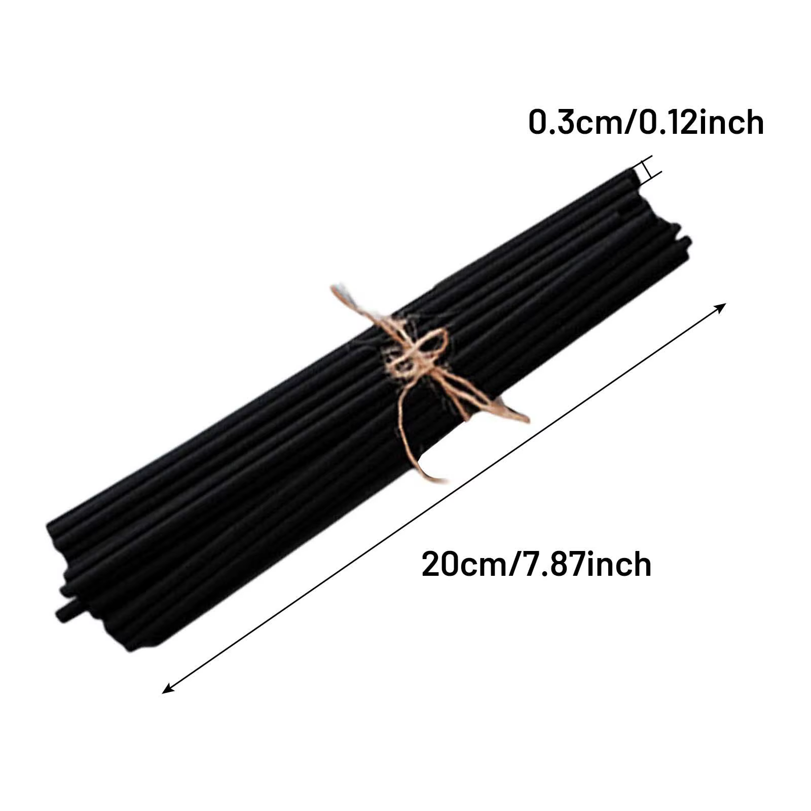 100 pièces bâtons de diffuseur de roseaux ensemble 3mm 8 pouces bâtons de diffuseur de roseau de fib