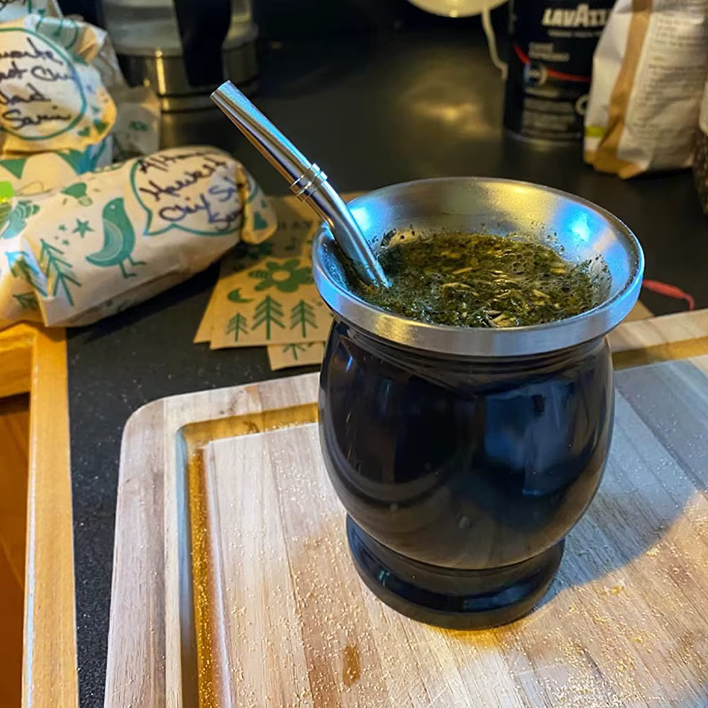 UPORS Yerba Mate Cup 304 acier inoxydable Double paroi 8oz courge Yerba Mate argentine avec Bombilla