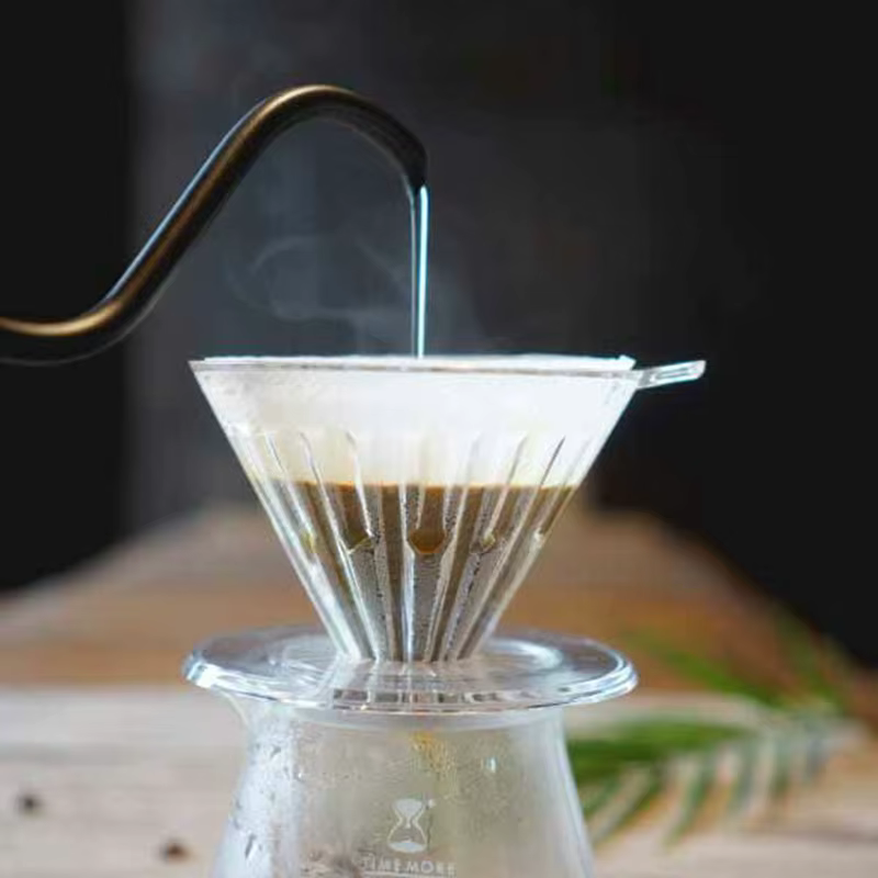 TIMEMORE-Tasse portable réutilisable PRCoffee Pound, PC en forme de V, papier filtre, envoyer à la m