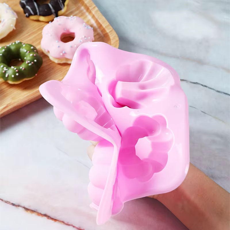 Fabricant de beignets en Silicone 3D, bricolage, pâtisserie, biscuits, chocolat, moules ronds, Muffi