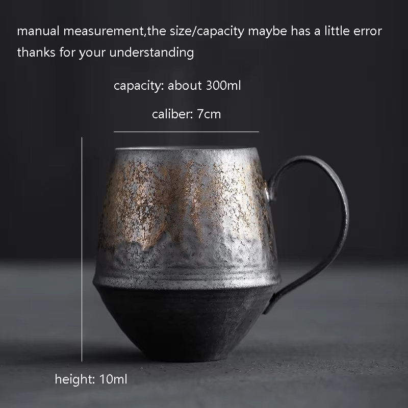 KuBac HoMmi – tasse à café vintage en grès fait à la main, style japonais, ensemble en céramique pou