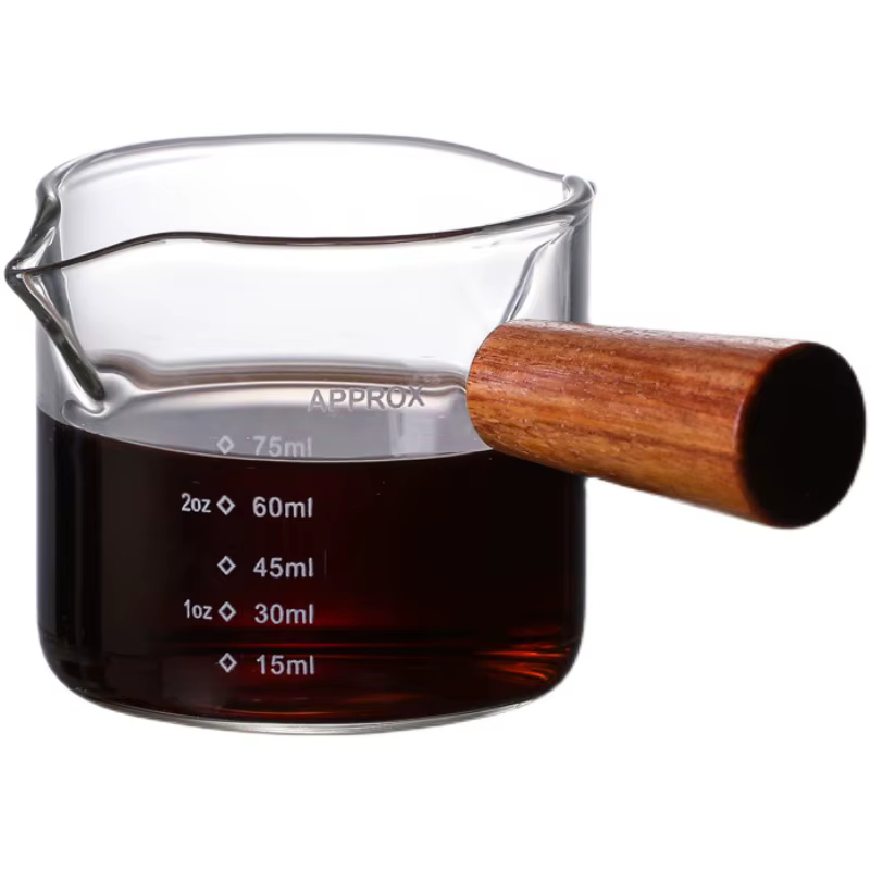 Tasse à mesurer en verre résistant à la chaleur, Double bec verseur, tasse à café en verre à haute t