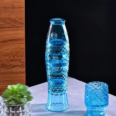 Ensemble de verres à eau en forme de poisson Koi, verre à whisky, verre à vin rouge, salon domestiqu