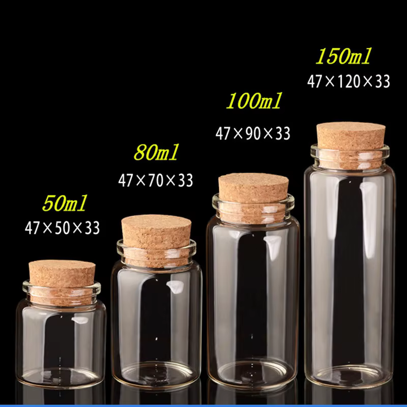 Bocaux en verre HI with Cork Crafts, AfricJars, Cadeau de mariage, Beaucoup HI, 50ml, 80ml, 100ml, 1