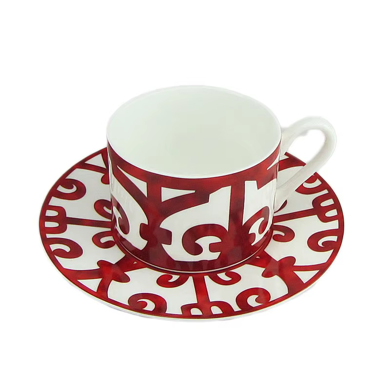 Ensemble d'assiettes à steak en céramique, tasse à café et soucoupe vaisselle en porcelaine osseuse,
