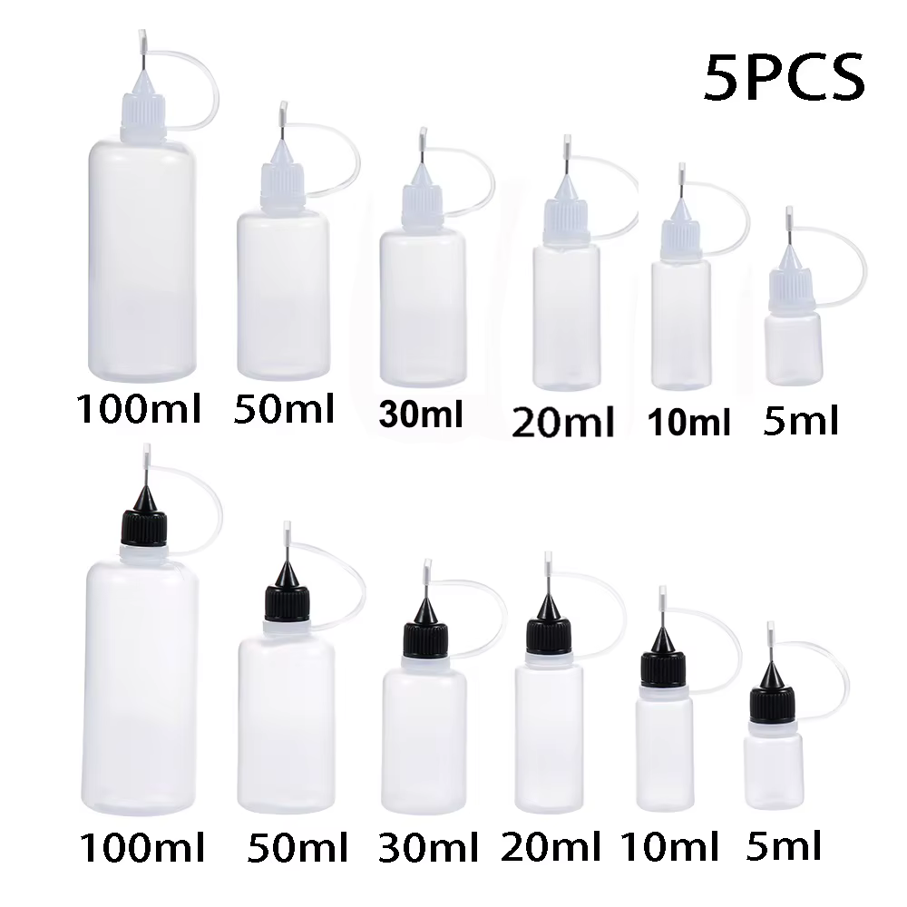 Applicateur de colle à pointe illac réutilisable, bouteille en plastique pour papier, quilling, bric