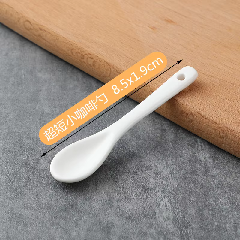 Mini Cuillères en Céramique pour Épices et Café, en Porcelaine, 8cm, 10cm, 12cm, 13cm, 50 Pièces