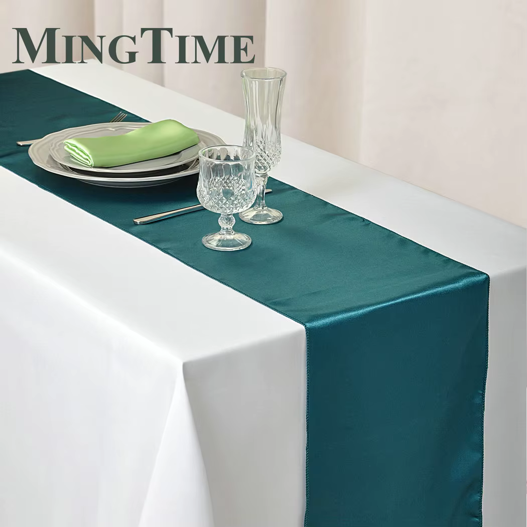 Chemin de Table en Satin 30cm X 275cm, fourniture de fête de mariage, maison de noël, café moderne, 