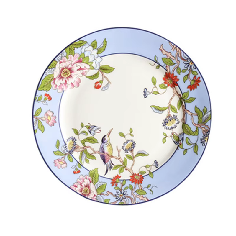 Assiettes haut de gamme en porcelaine, 8 pouces, style britannique, thé de l'après-midi, assiette à 