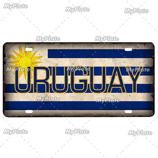 [MyPlate] affiche de drapeau National, 15x30cm, Plaque métallique en étain, décor de Plaque, Bar, Pu