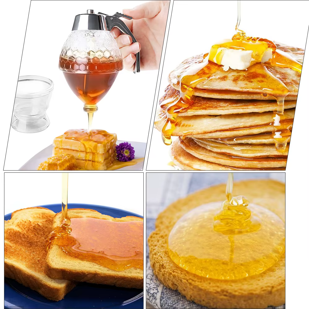 Tasse de sirop de jus, bouteille à presser, Pot de rangement, support, distributeur d'égouttement d'