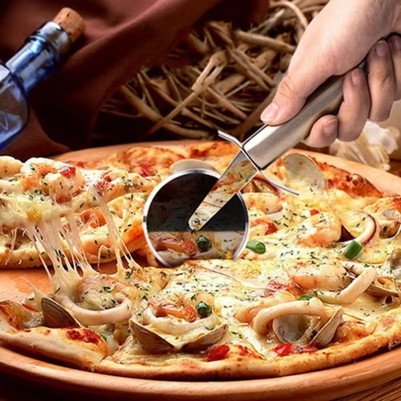 Acier inoxydable Pizza roue unique coupe outils diamètre 6.5 CM ménage Pizza couteau gâteau outils r