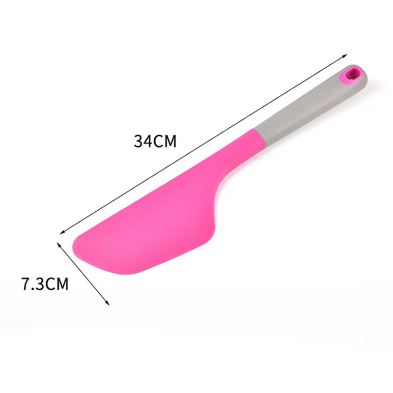 Spatule à Omelette antiadhésive de 33cm, tourneur de crème à gâteau, grattoir à beurre, mélange de f