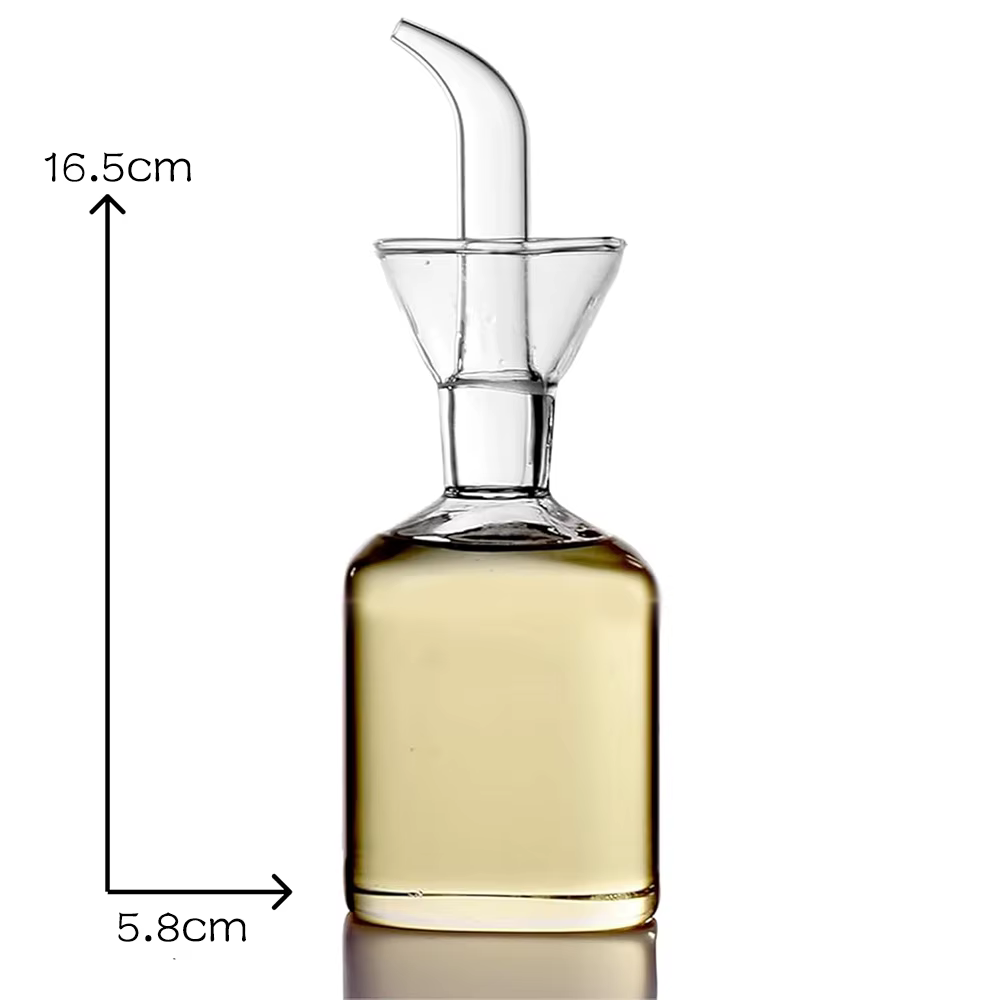 Distributeur d'huile et de vinaigre en verre - Bouteille anti-fuite et anti-goutte en borosilicate d