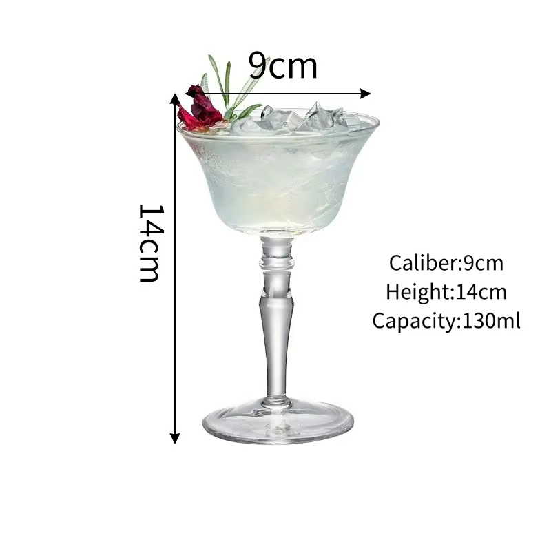 Tasse en verre à Martini à motif de Style japonais, gobelet en verre classique, verres à Cocktail si