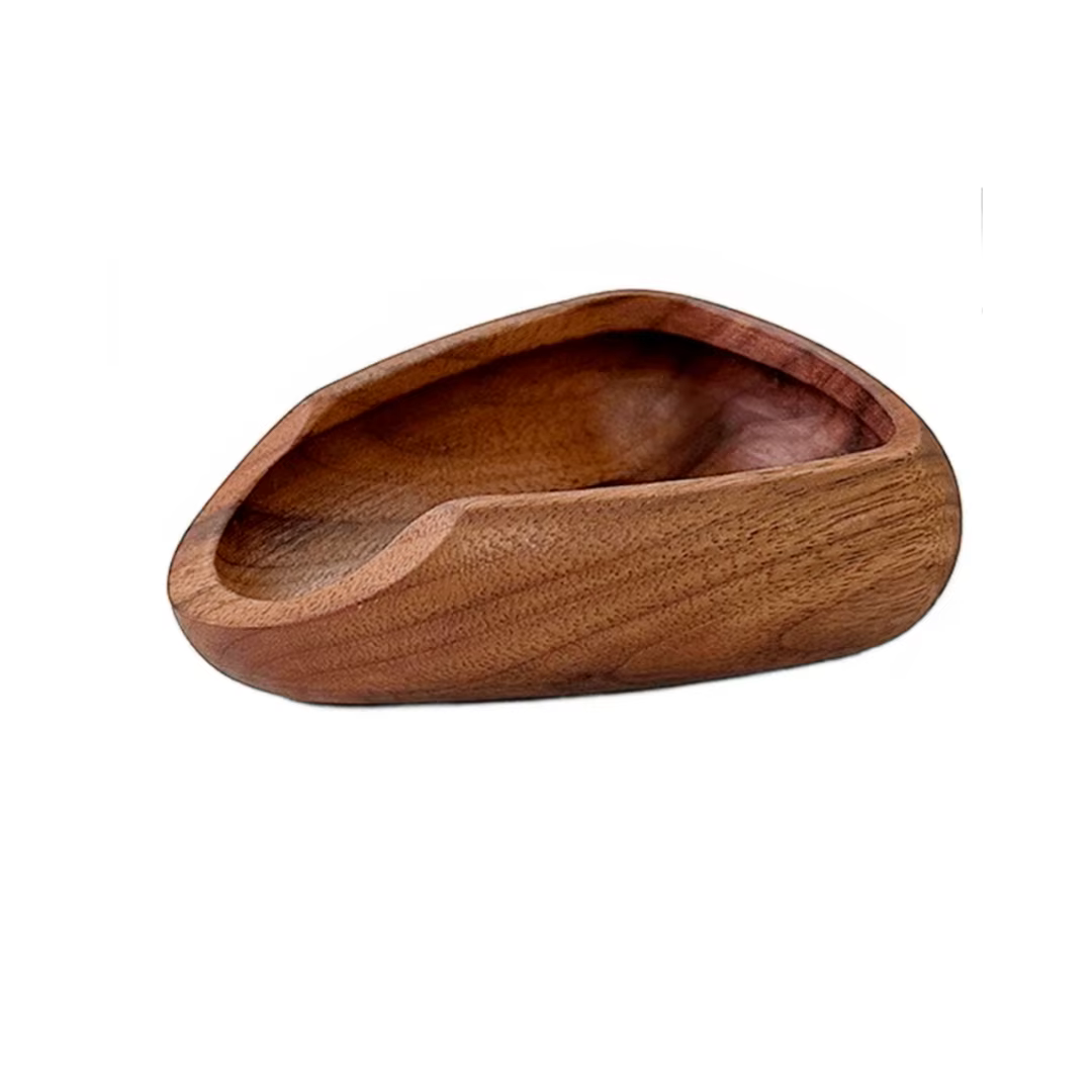 Plateau à grains de café en bois avec pulvérisateur noir élégant, plat en bois pour grains de café, 