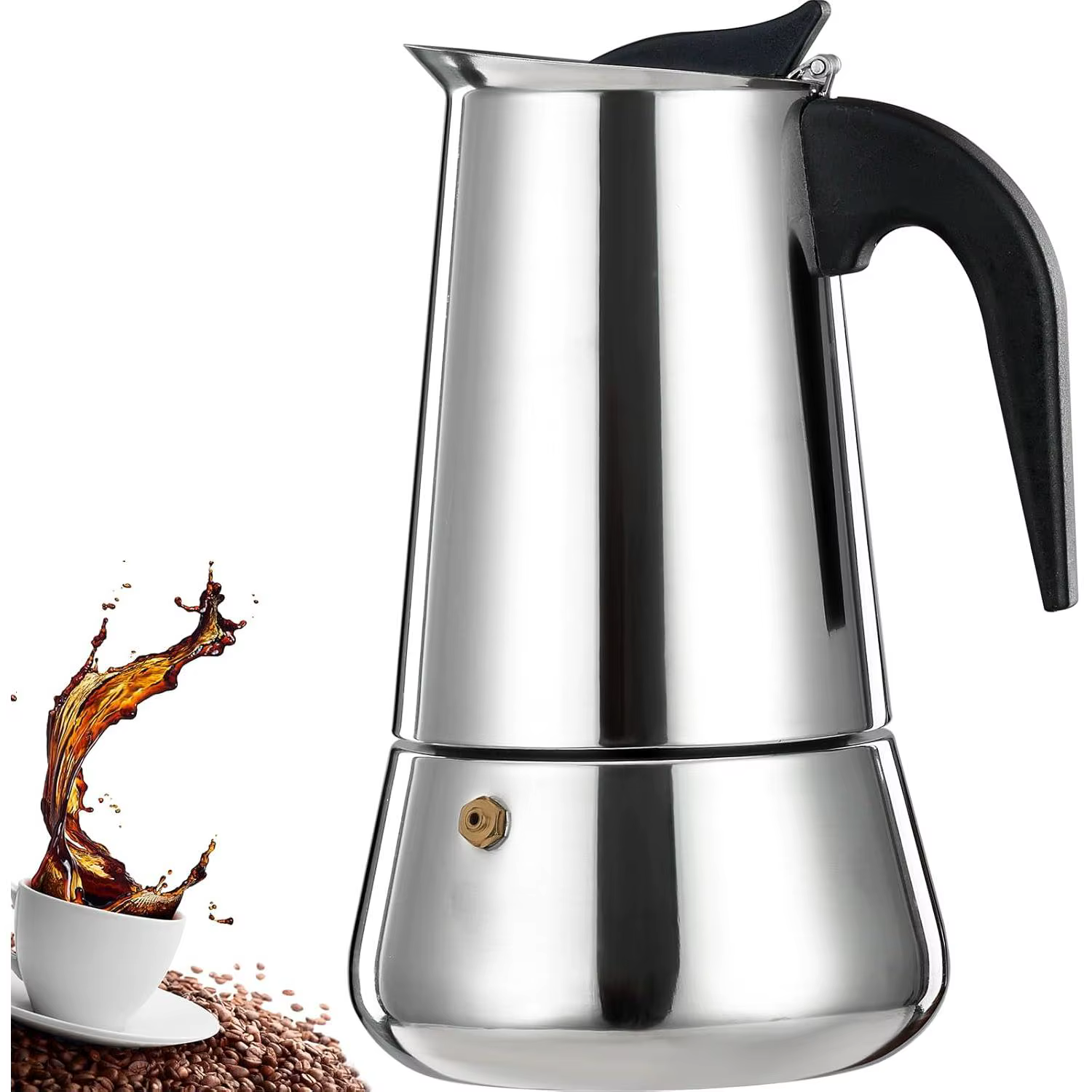 Machine à expresso de cuisinière en acier inoxydable, Pot Moka, percolateur supérieur, cafetière ita
