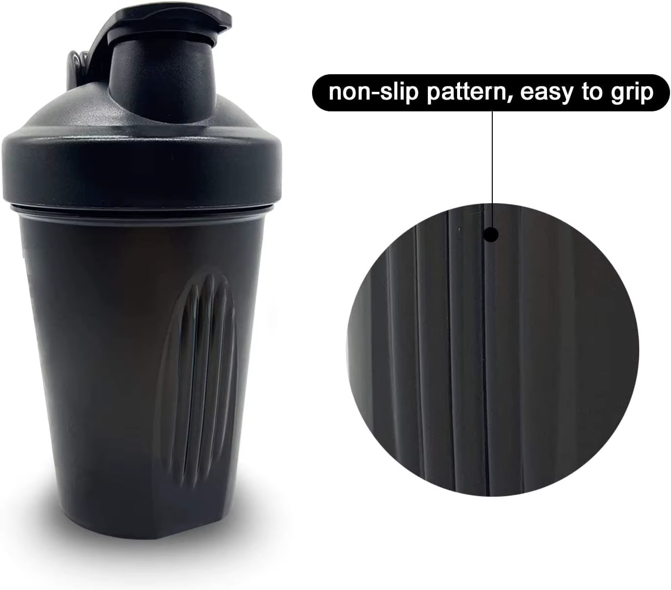 Leeseph Shaker Bottle avec boules Shaker Bouteille Shaker à boisson anti-fuite pour Shake et pré-ent