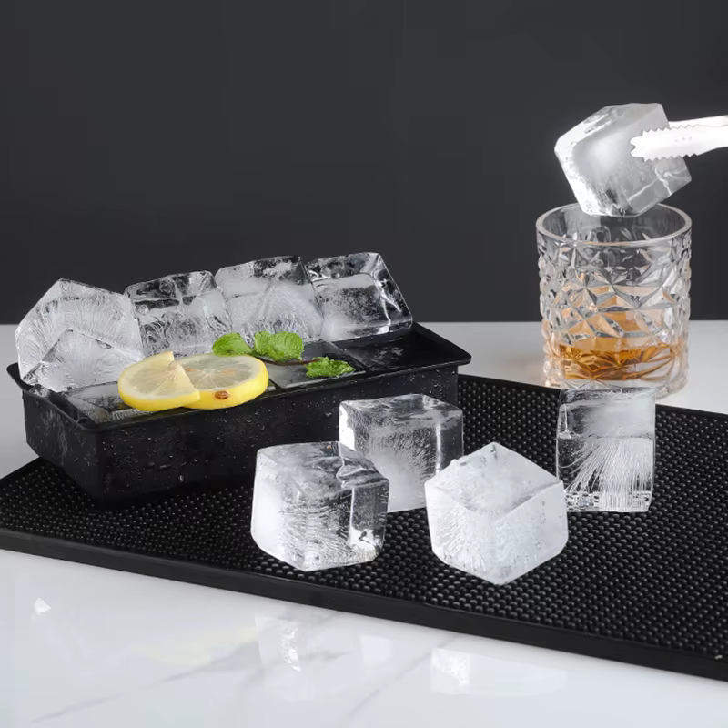 4/6/8/15 grille grand plateau à glace moule géant Jumbo grand Silicone de qualité alimentaire Cube à