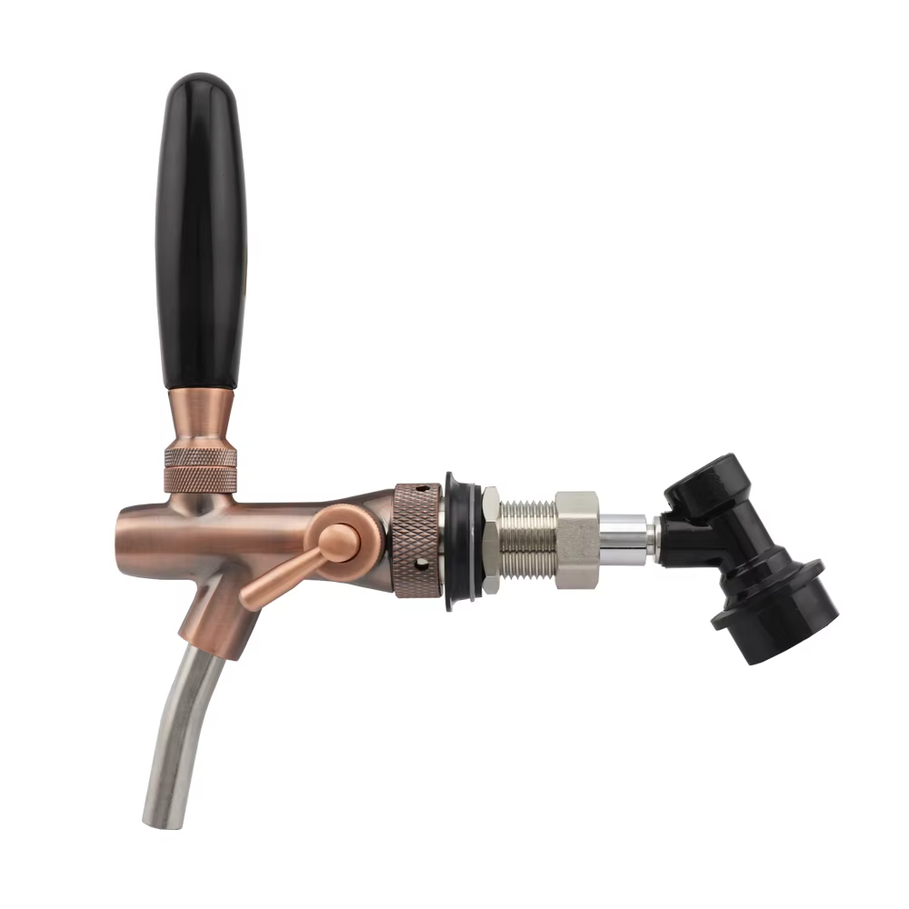 Robinet de bière à tirage réglable avec serrure à bille liquide déconnexion chromée contrôle du débi
