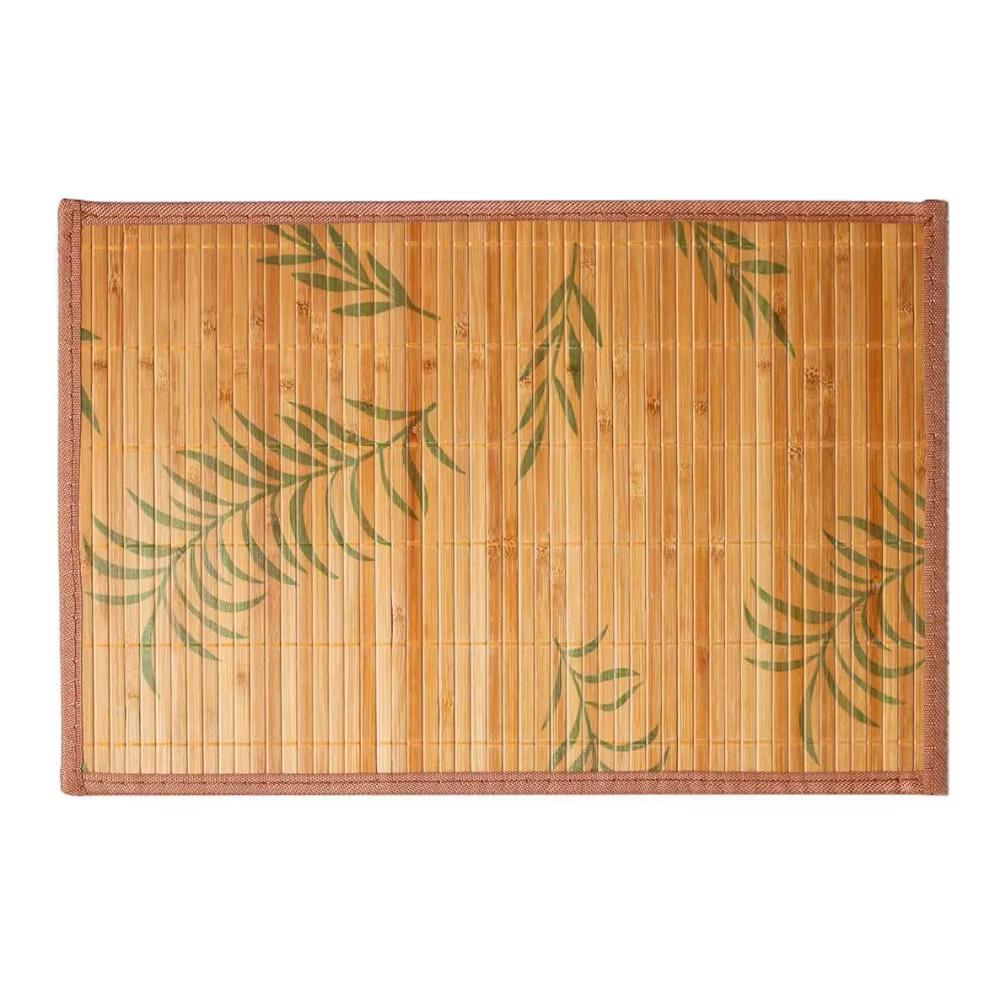 Set de table pliable en bambou, style vintage simple, isolant thermique, antidérapant, multifonction