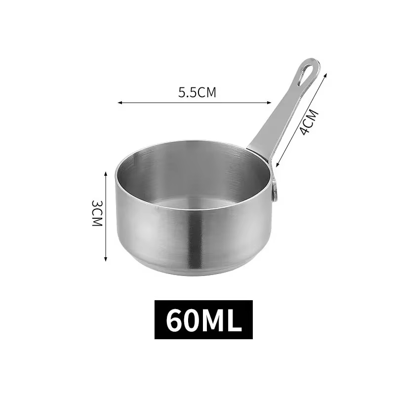Pot à Sauce antiadhésif en acier inoxydable, Pot à lait avec poignée, Mini casserole pour la fabrica