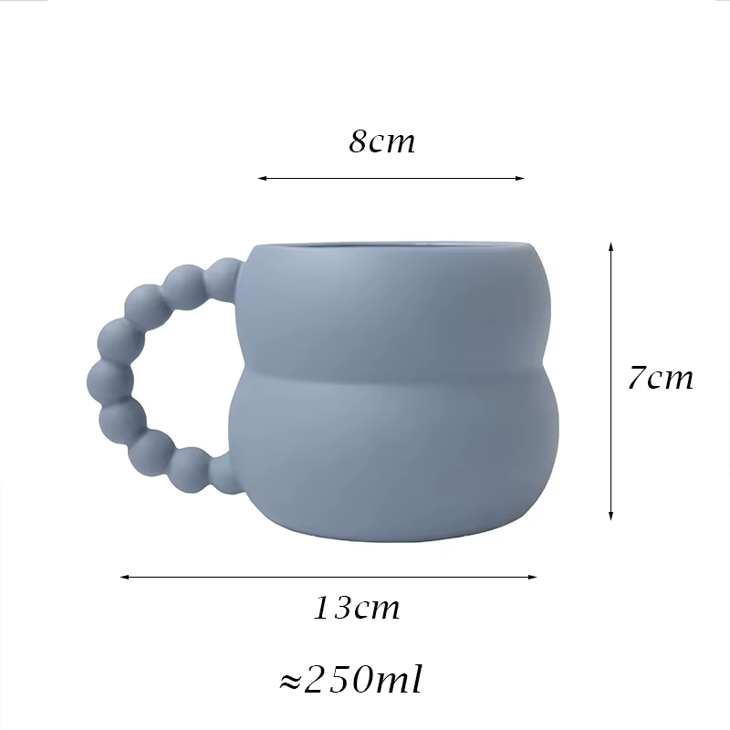 Tasse en céramique créative, jolie tasse à café, décoration nordique pour la maison, Art fait à la m