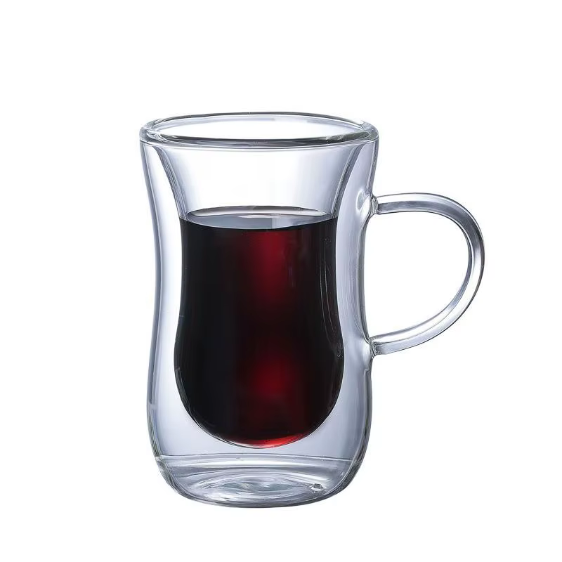 Tasse en verre à Double paroi 80/220/260/360ML, créative, transparente, Anti-brûlure, isolation ther