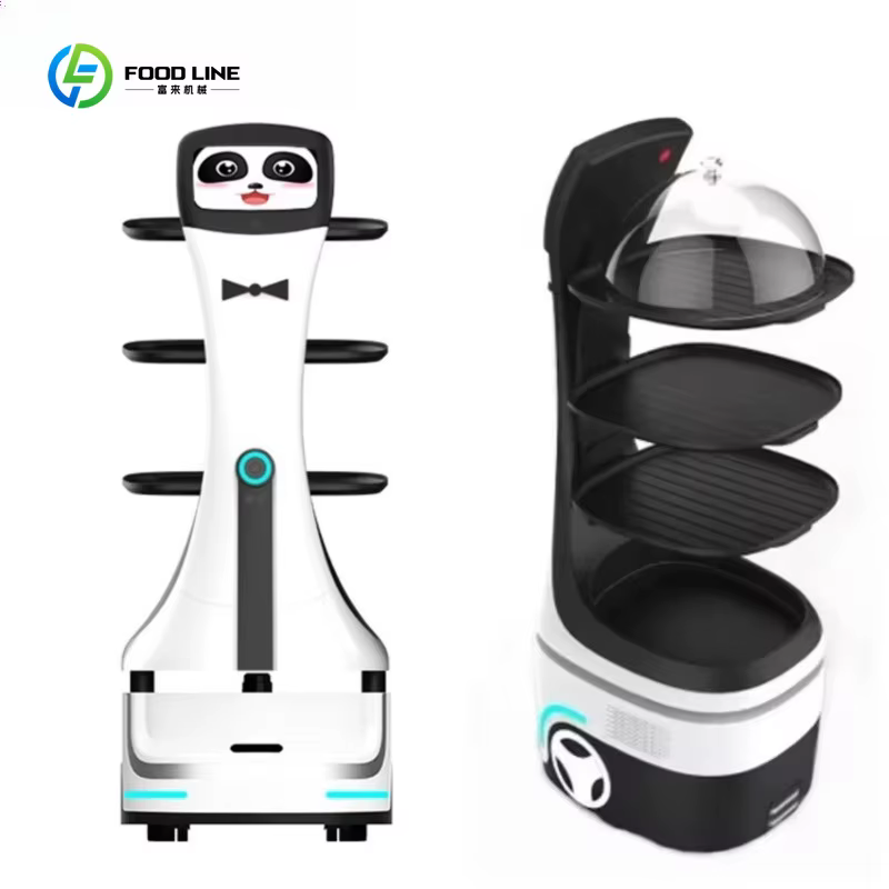 Robot de livraison de services IA 4G 5G Wi-Fi Bluetooth Connecté IP54 Charge 30kg Recharge Automatiq