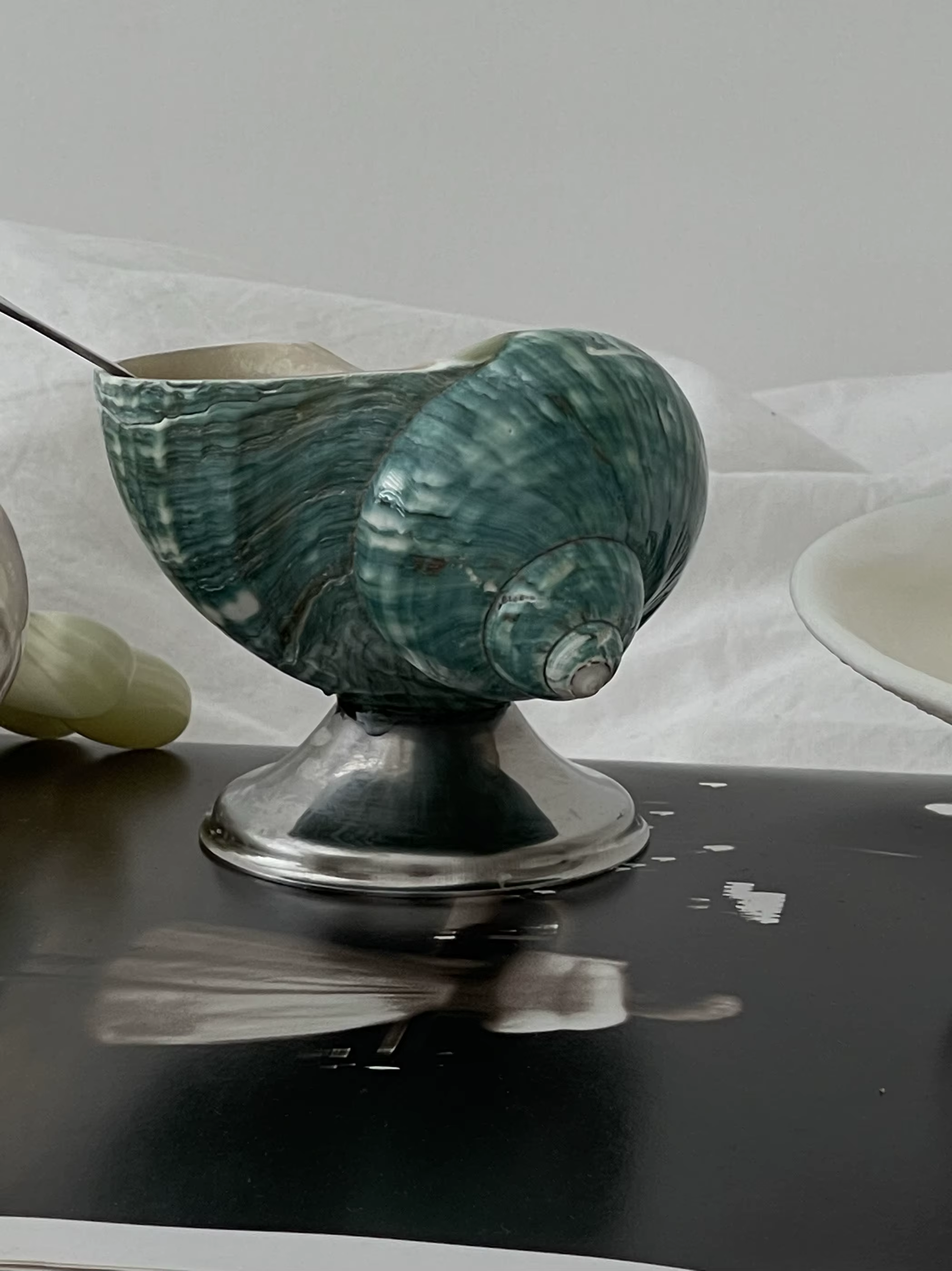 Verre à vin artisanal en coquillage naturel, design moderne et créatif, cadeau de Noël original, déc