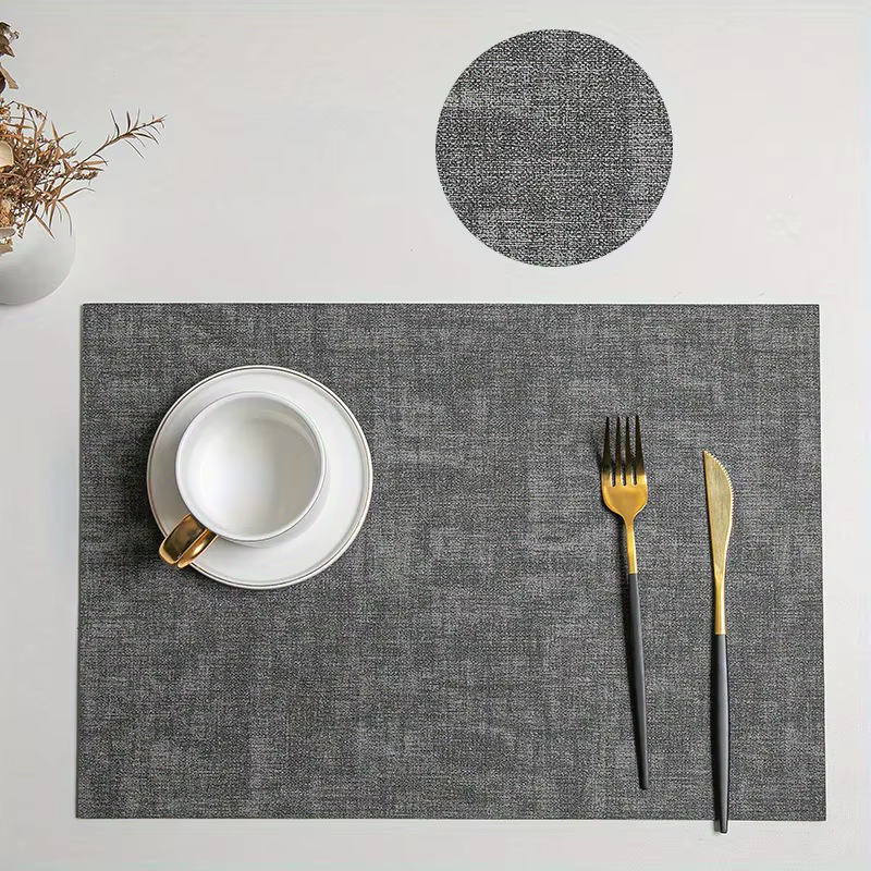 Napperon, napperons Double face en simili cuir – Tapis de table de style nordique pour la maison et 