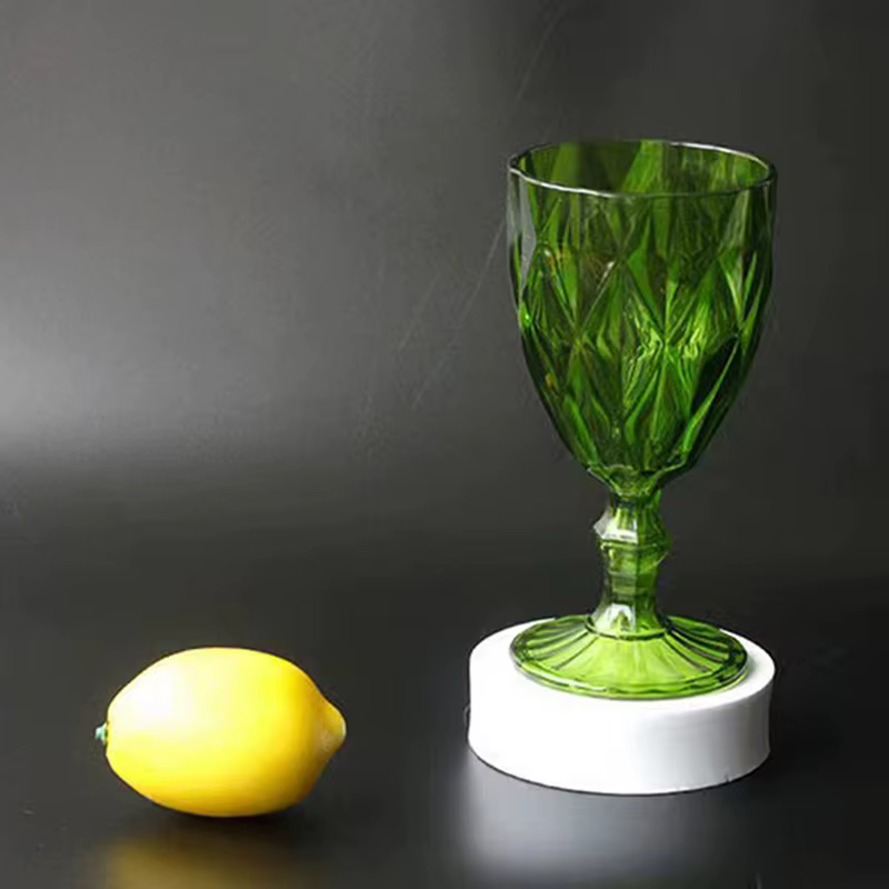 Verre à vin vintage en plastique, gobelets à champagne, 330ml, en relief, pour boire du jus