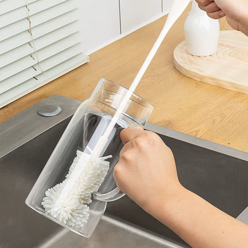 GIANXI éponge brosse tasse épurateur nettoyant pour verre outil de nettoyage de cuisine longue poign