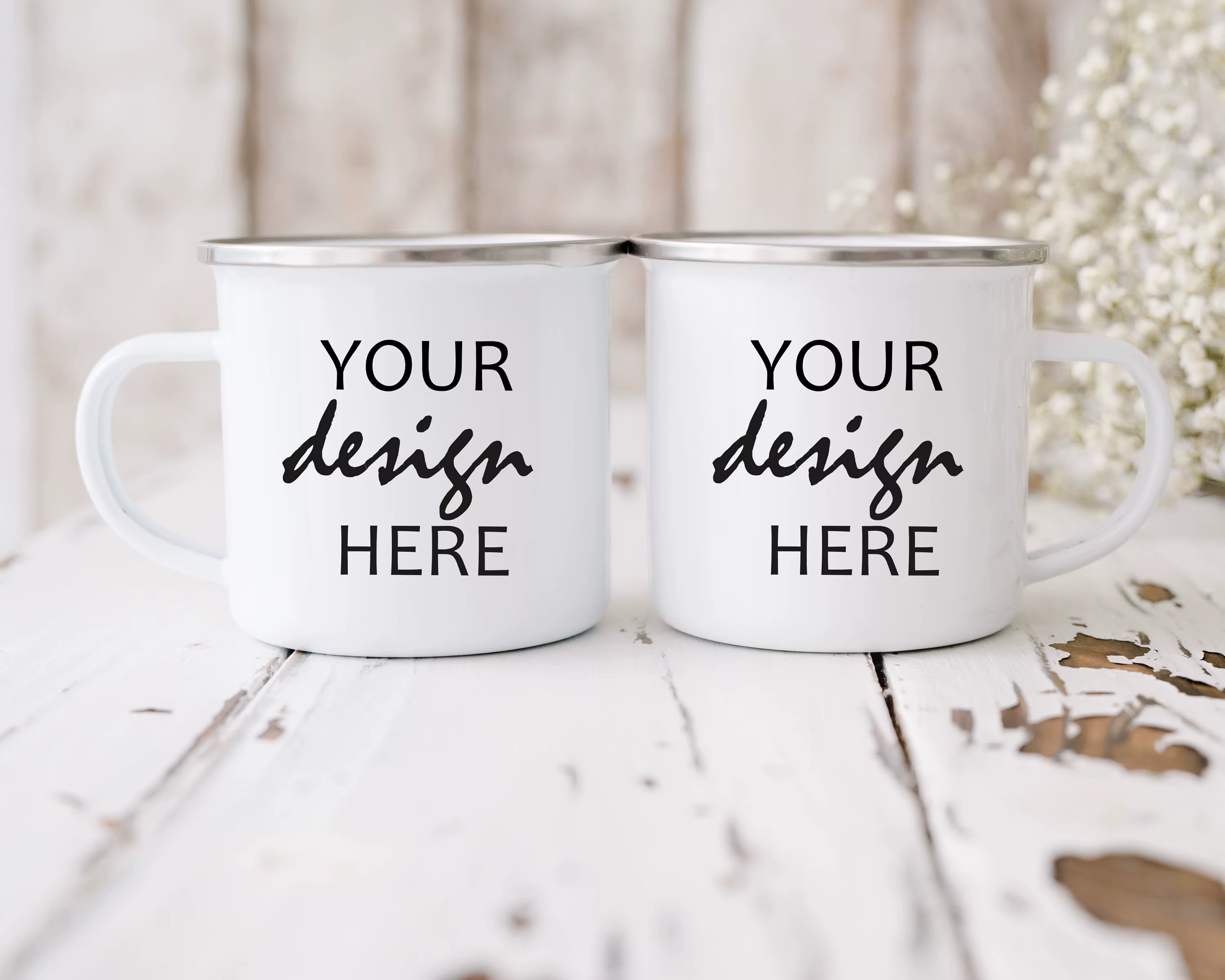Nom personnalisé tasses Logo privé Texte Émail Tasse À Café Imprimé Magasin Société Logo Tasse Amis
