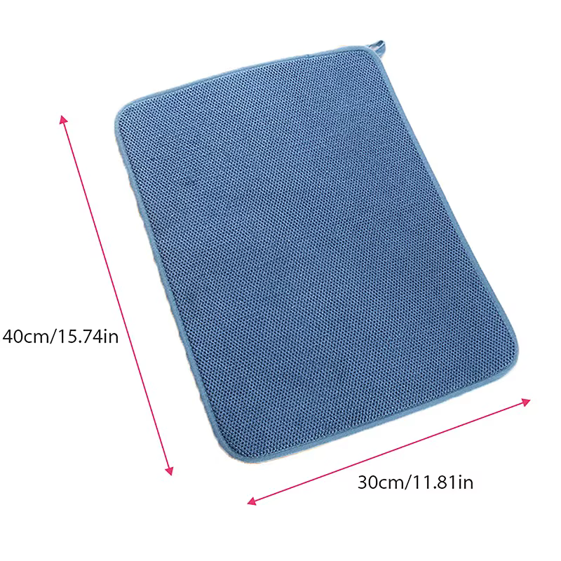 Tapis de séchage de vaisselle dans l'armoire, napperon de Table absorbant en microfibre, antidérapan