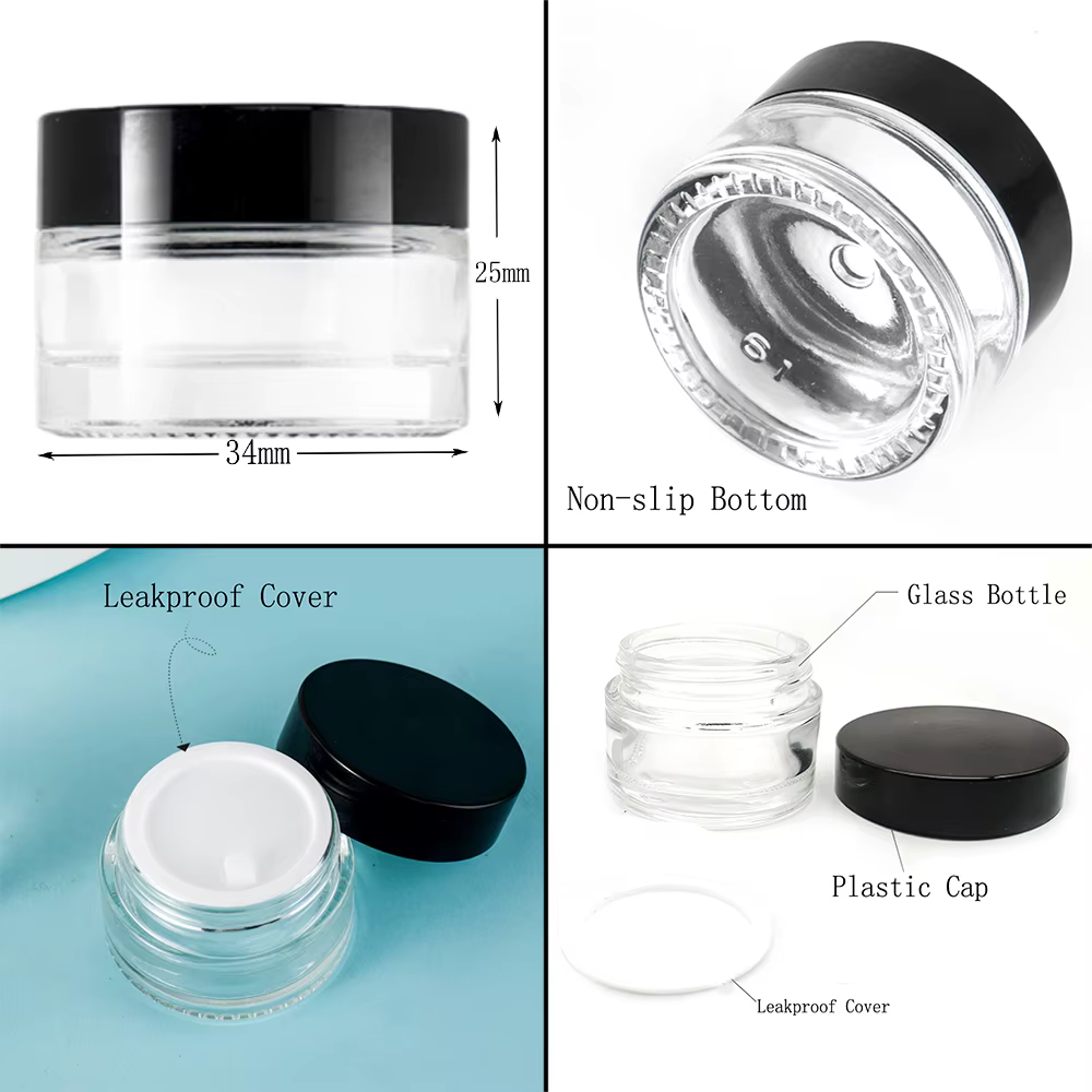 Pot en verre de 5ml, 20 pièces, conteneur de maquillage, bouteilles de crème pour le visage, boîte d