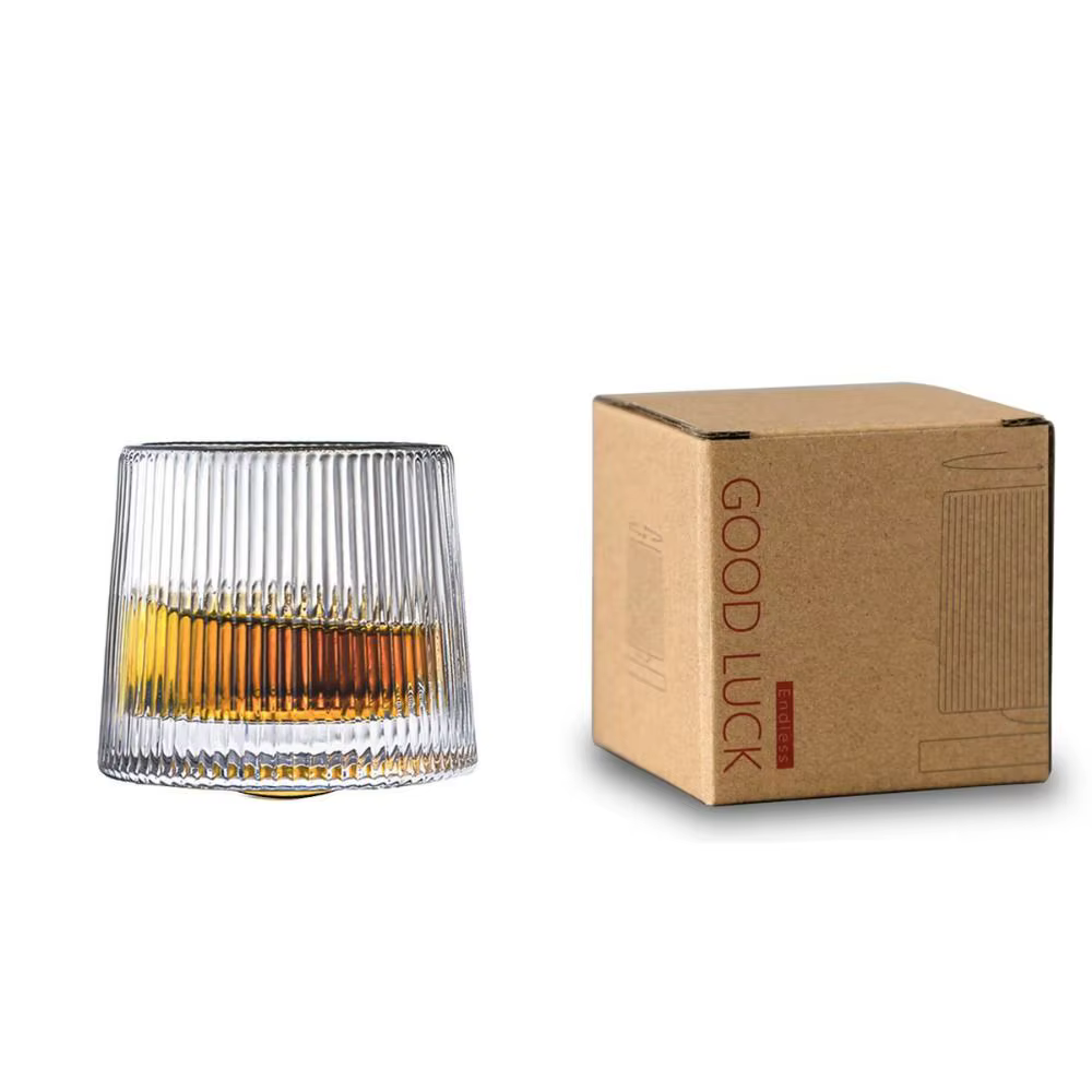 Verres à whisky rotatifs avec base, verre à rhum en cristal de Louvain, verre à boire pour cocktail,