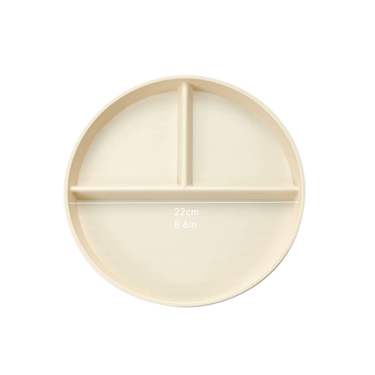 Assiette à dîner ronde divisée en plastique, contrôle réutilisable, assiette à salade de fruits, ass