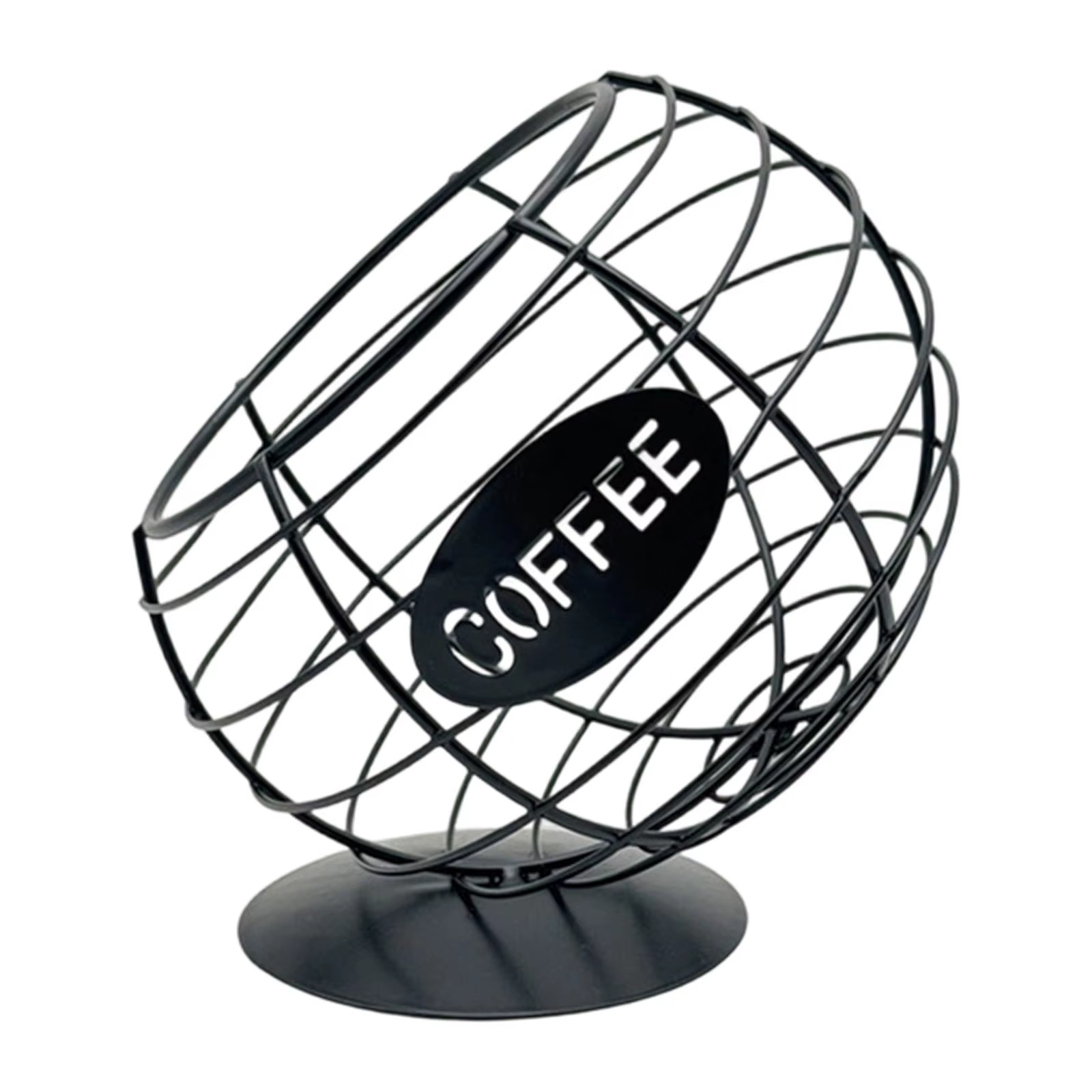 Organisateur de capsules de café en fil de fer, panier de rangement pour bar à café et comptoir