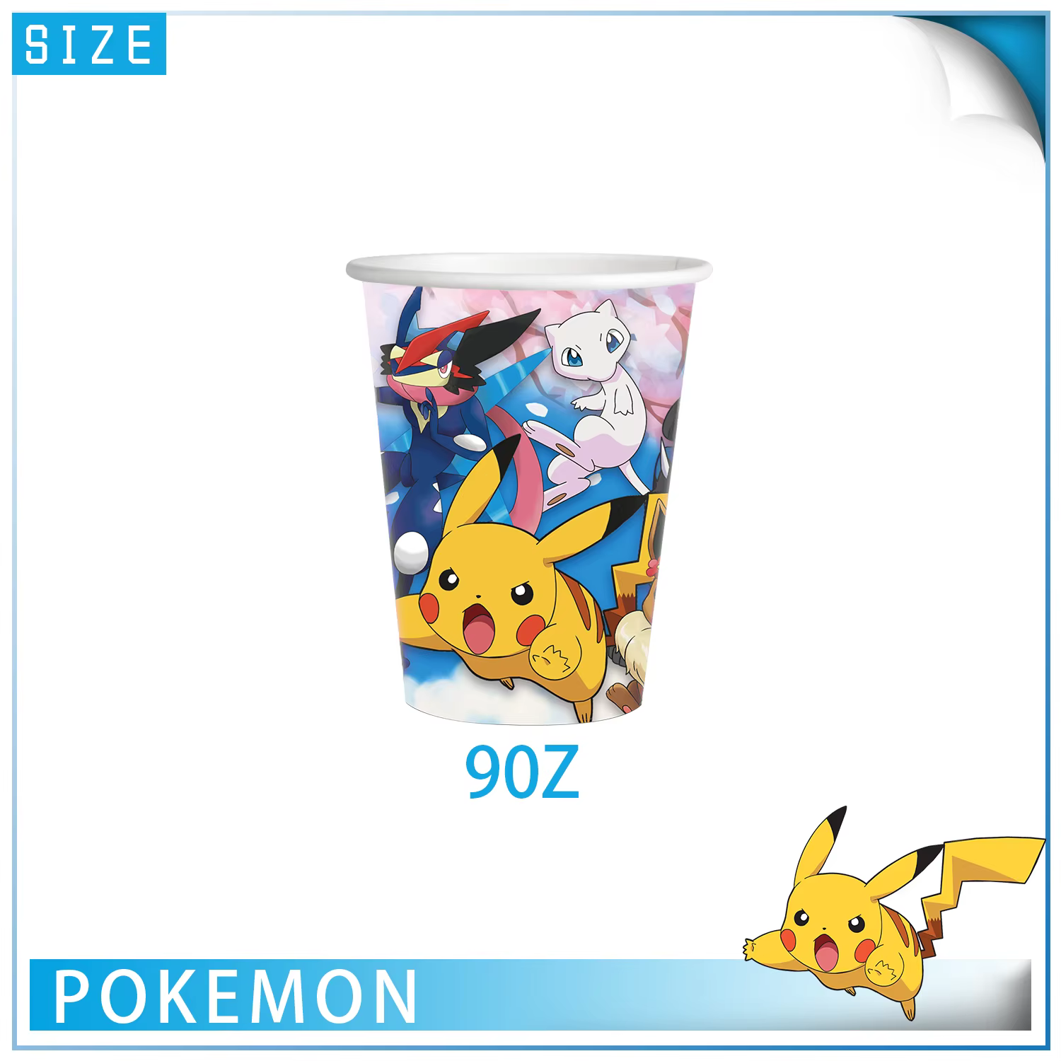 Pokemon enfants fête d'anniversaire Pikachu personnage d'anime dessin animé vaisselle papier tasse a
