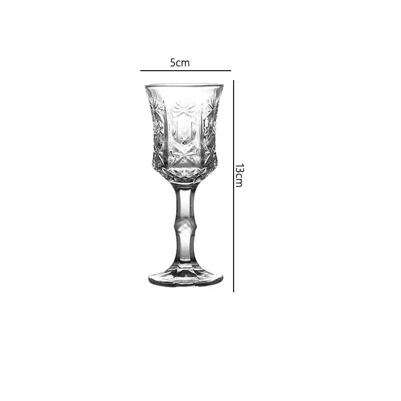 Verre à Champagne sculpté exquis 50ml/100ml, verre à Cocktail de luxe, tasse en verre à pieds hauts,