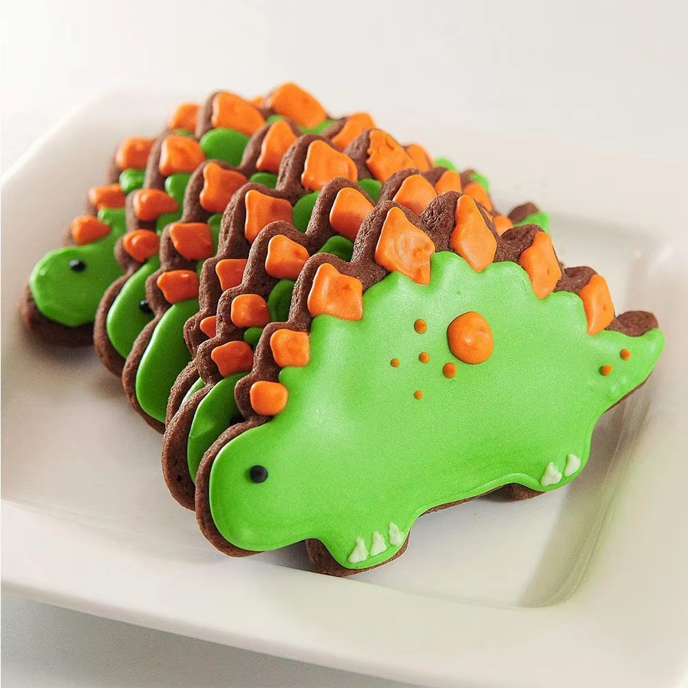Emporte-pièce dinosaure Dino en acier inoxydable, dessins alimentaires, cuisson pour enfants, fourni