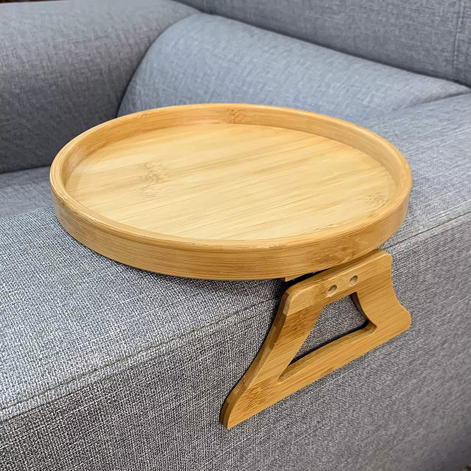 Plateau de canapé Table accoudoir de canapé plateau à clipser plateau de canapé en bois naturel plat