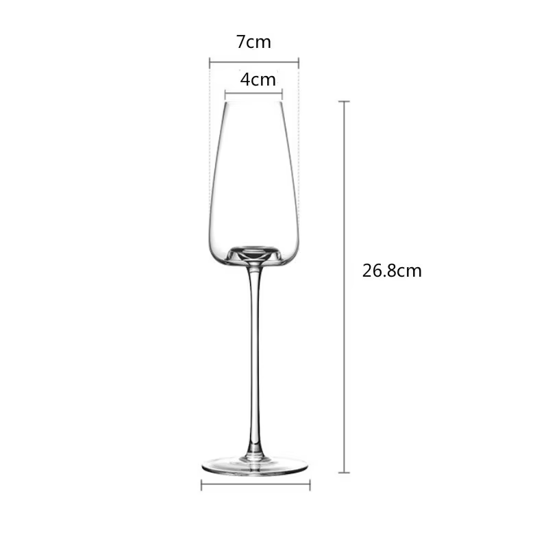 Verre à vin rouge à collectionner, œuvre d'art faite à la main, verre à vin en cristal clair, flûte 
