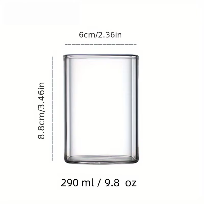 Verre carré créatif Transparent, boisson froide, grande capacité, café glacé, thé au lait, tasse à b