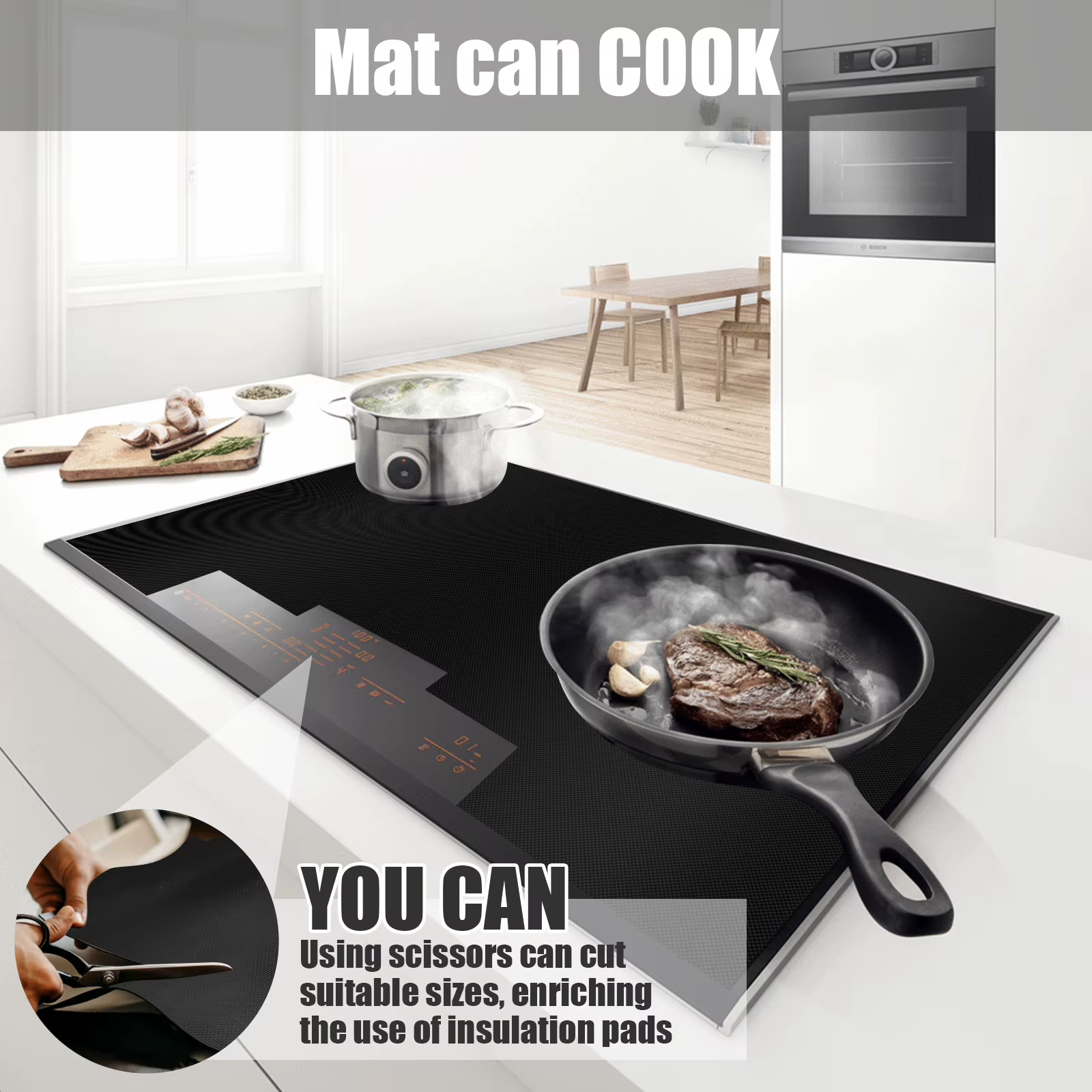 Couvercle de cuisinière à Induction, tapis en Silicone antidérapant, protection de cuisinière électr