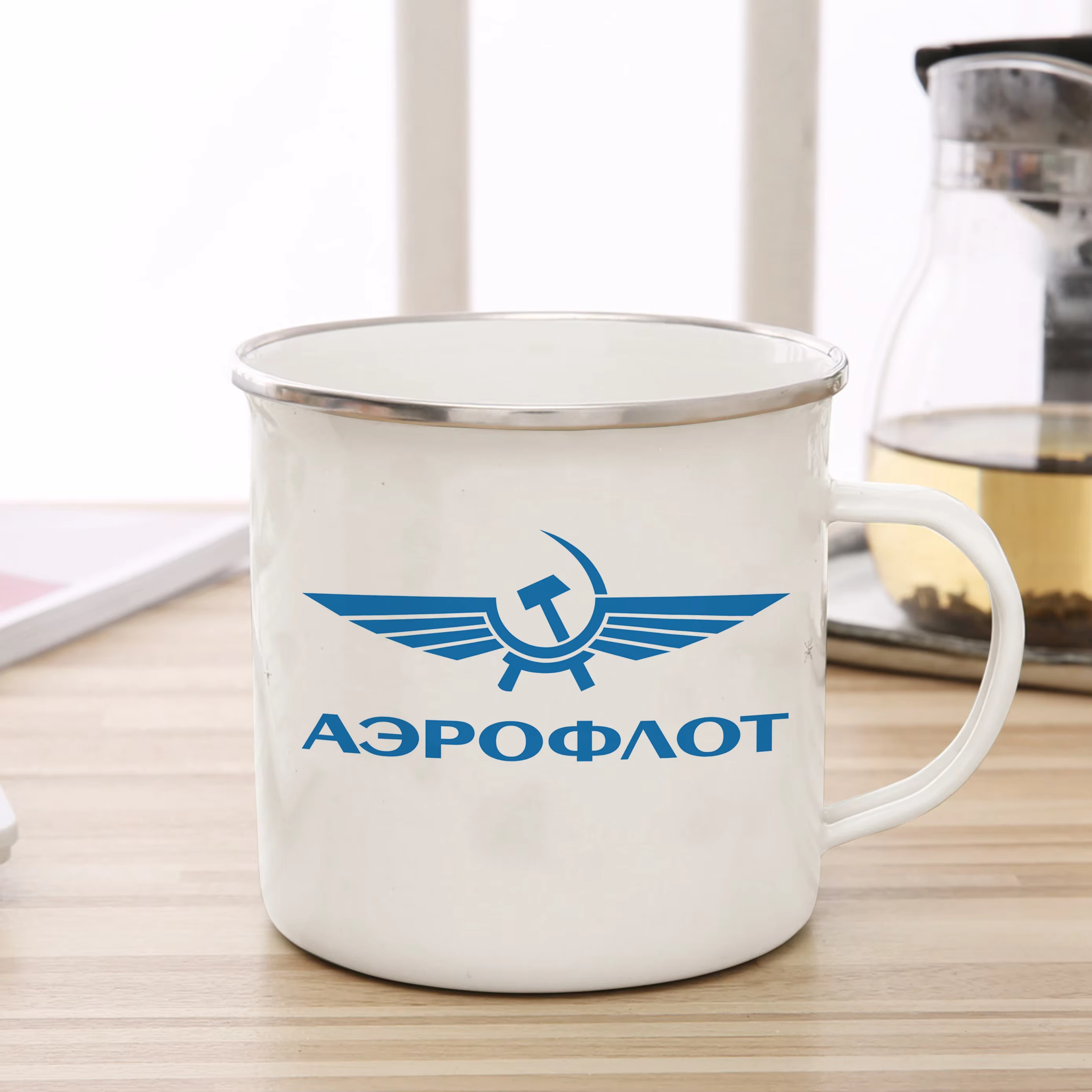 Aeroflot Russian Airlines tasse à café tasse en émail tasse thé lait bière tasse drôle Unique cadeau