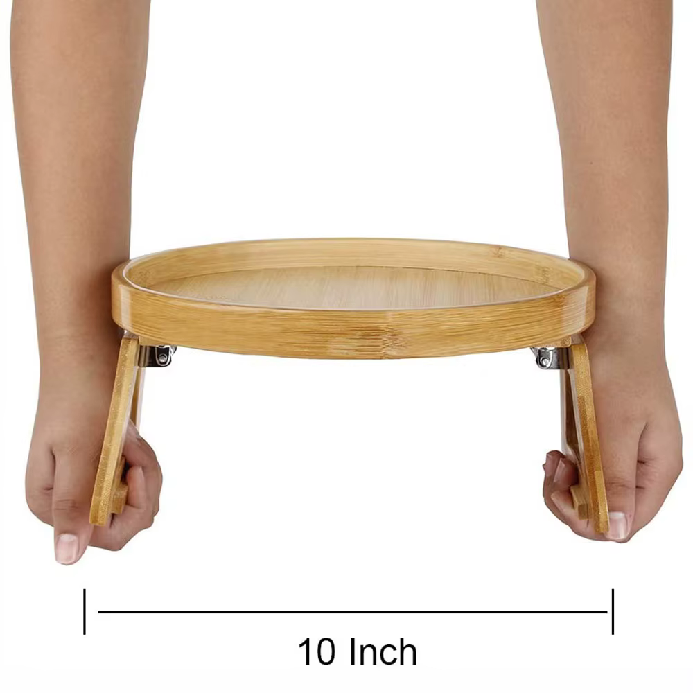 Plateau de canapé Table accoudoir de canapé plateau à clipser plateau de canapé en bois naturel plat