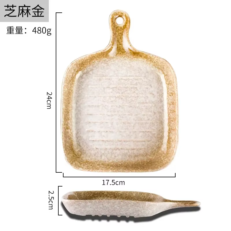 Vaisselle en céramique Vaisselle en céramique de grande valeur, Assiette alimentaire occidentale, Po
