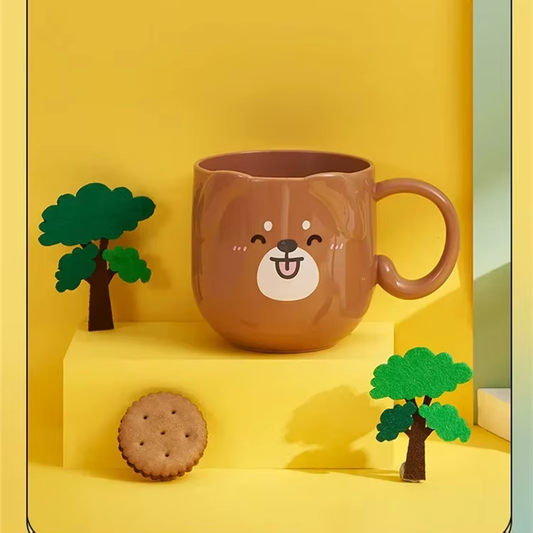 JIRO 300-400ML enfants lait tasse à café avec poignée tasse en plastique tasse d'eau résistant à la